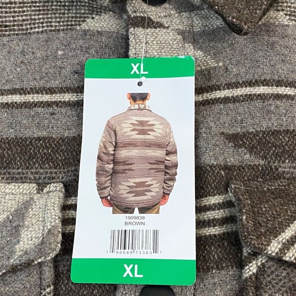 NWT Jachs New York Mens Aztec Sherpa-Lined Snap Button Jacket XL - Picture 13 of 16